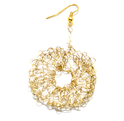 Geh�kelte Ohrringe aus Schmuckdraht - Tutorial