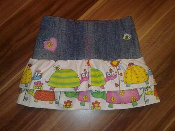 Jeansrock mit Schildkten