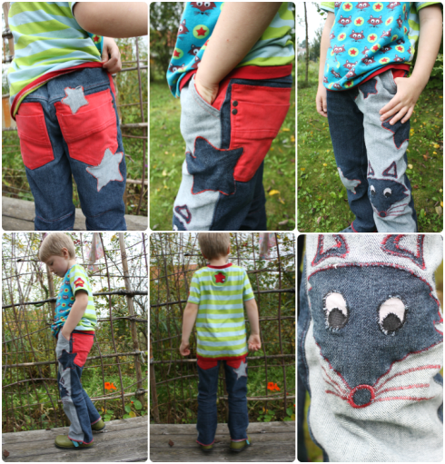 fuchsige Kombi Hose