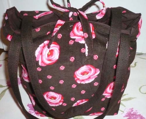 Rosen Handtasche Cord