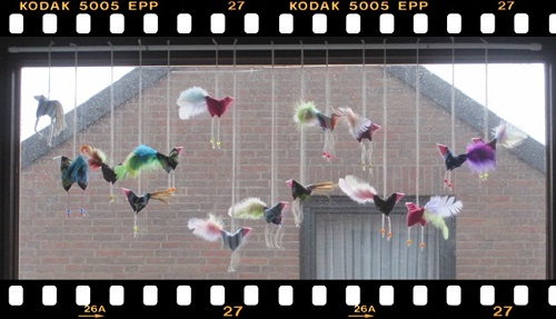 H�hner an der Stange