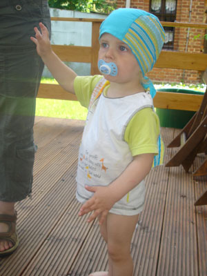 Und nun Bandana am Kinde