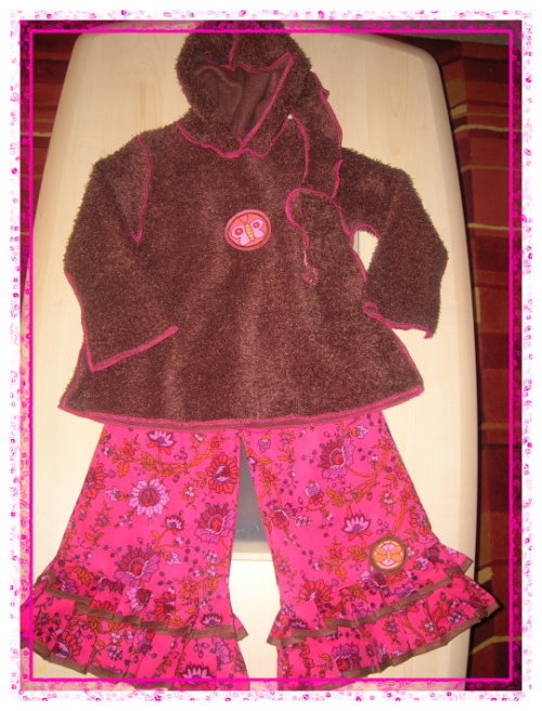 braun und pink...