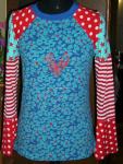 Bunte Langarmshirt fr ein groes Mdchen