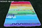 Regenbogen-Streifen-Decke