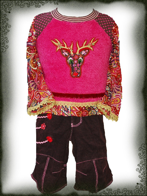 Hirschkombie in lila