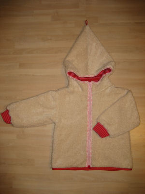 teddyjacke mit zipfelkapuze...