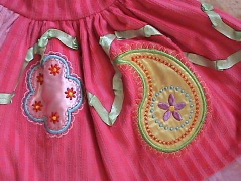 Satin embroidery