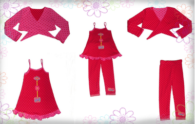 Kombiteile in pink/rot....