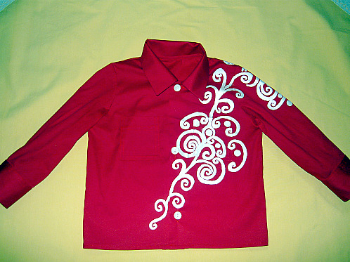 Handpeinted shirt for boys