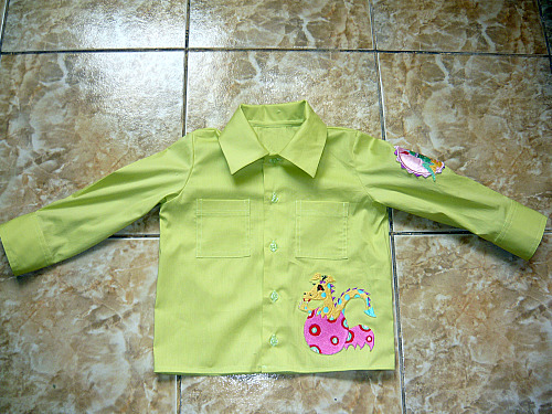 Shirt for boys with Dragon embroiderys