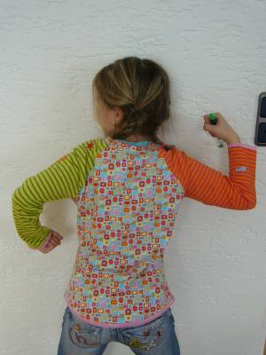 Kunterbunte Zoe am Modell