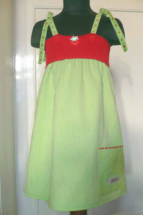 Sommerkleid aus Strick und  Westfalenstoffe