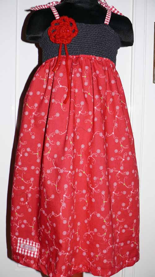 Sommerkleid eigenes Design Strick und Ikea