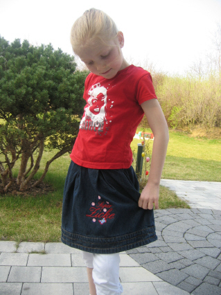Gepimpter Jeansrock