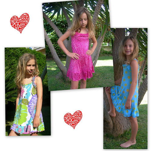 3x Spaghetti Kleid