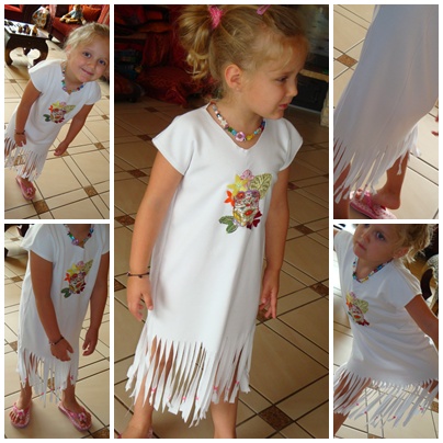 Fransenstrandkleid