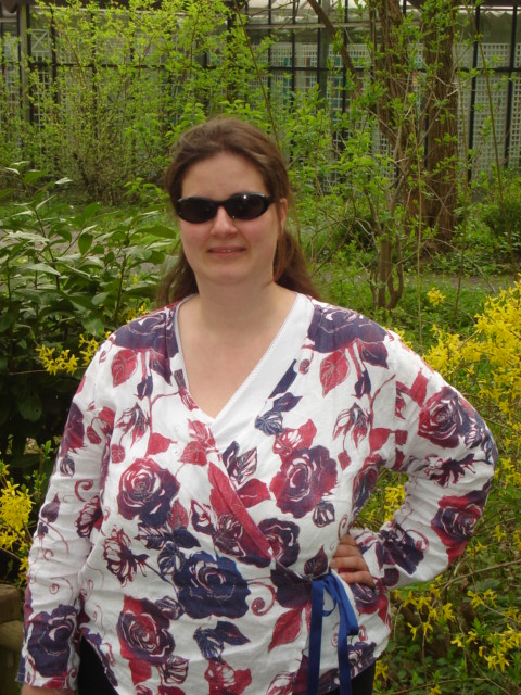Leinen-Wickelbluse
