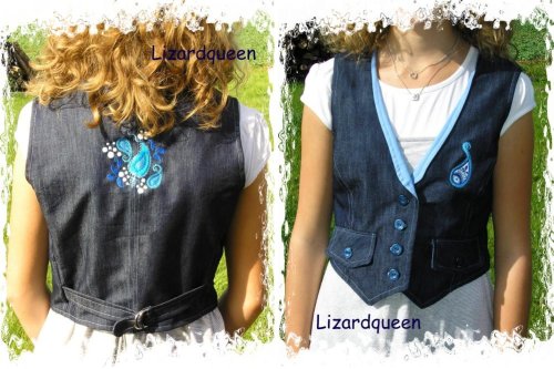 Jeans-Weste