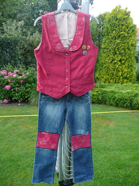 Knippie giletvestje en 2e ronde jeans
