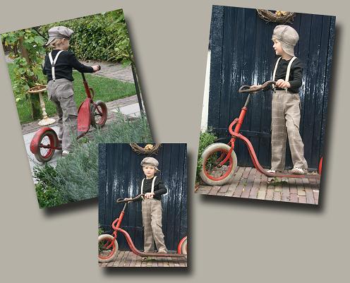 Ottobre Cacao Check Hose mit Ballonmtze