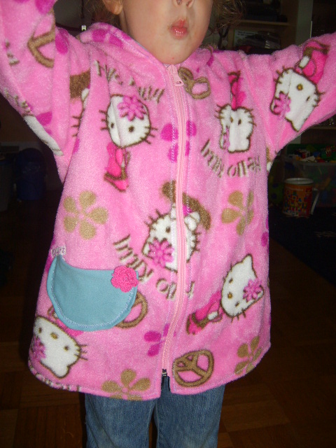 flauschige Hello Kitt*y Jacke