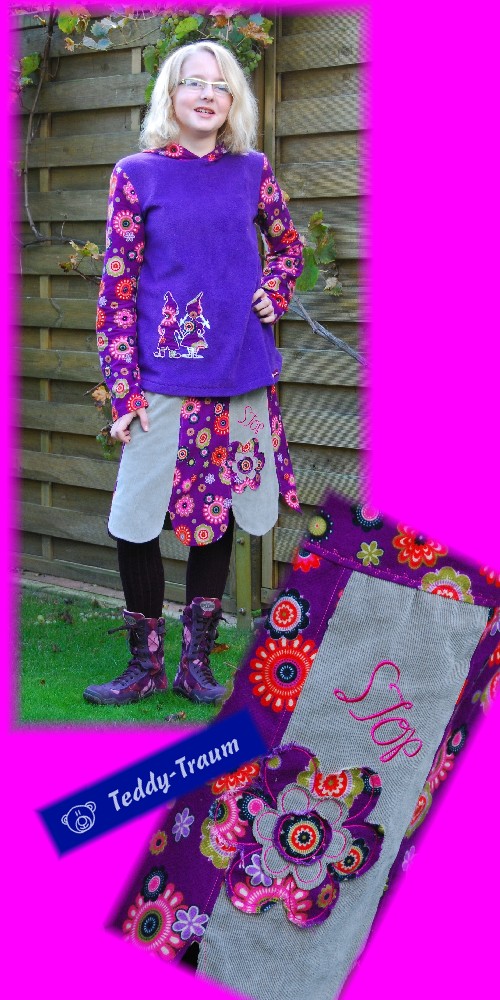 Hippie Blumenrock fr groe Mdels