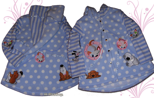 Fleecejacke mit Hund und Katz