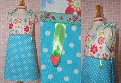 Roos blauw kleid