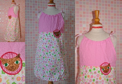 Roos sommer kleid blumen.