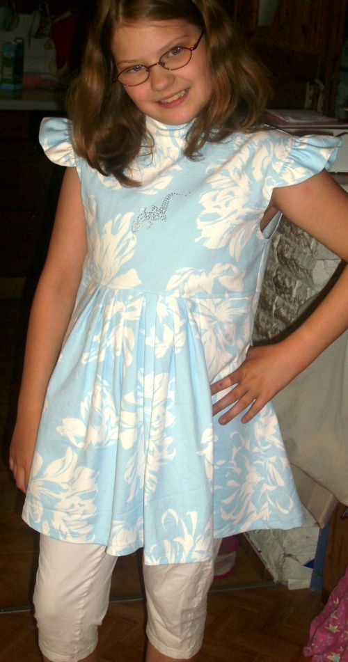 Tunika blau-weiss