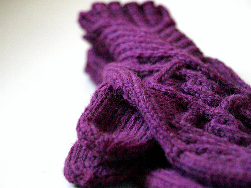 eggplant mittens.