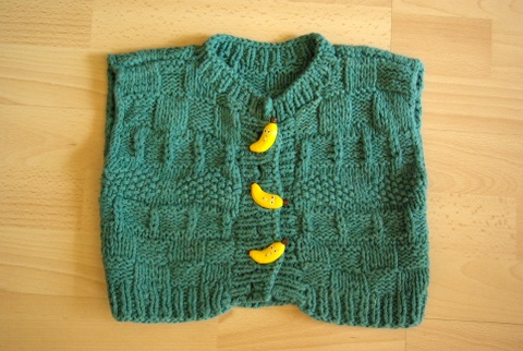 Eine gestrickte BabyWeste....