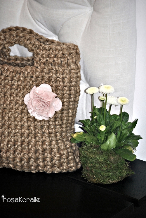 Tasche aus Jutegarn