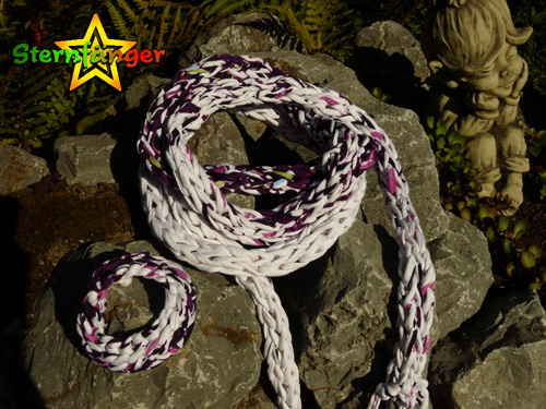 ReCotton Schal und Armband, 1. Versuch