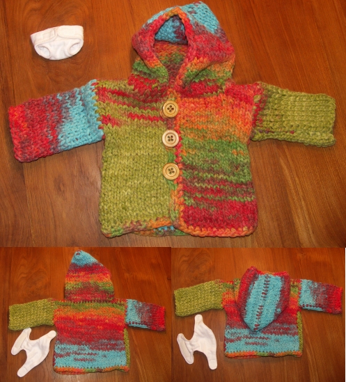 Strickjacke fr eine neue Erdenbrgerin