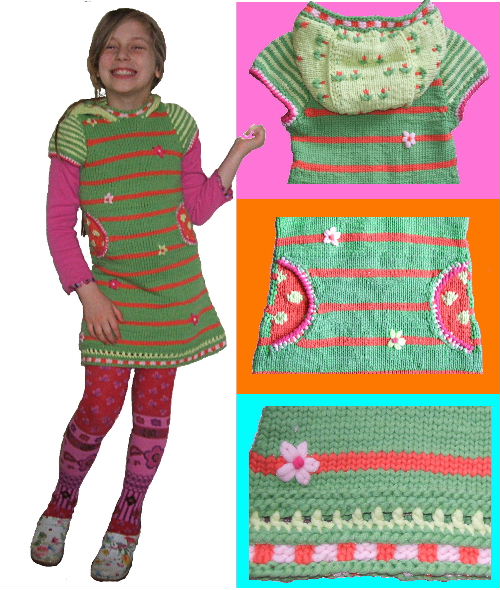 Kapuzenstrickkleid