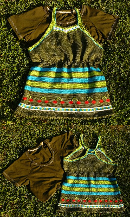 Stricktop mit Mogelshirt