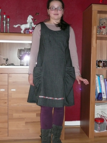 Ein Oberteil mit groen Taschen