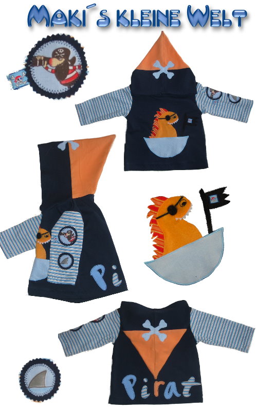 Dino Piraten Zipfelshirt