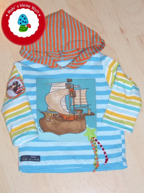 Kapuzenshirt fr kleine Piraten