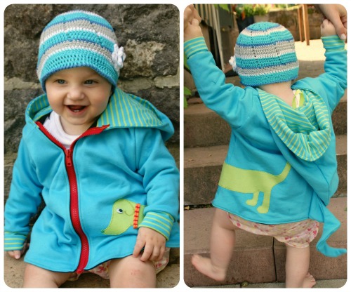 Pulloverschnitt JULE, genht als Jacke