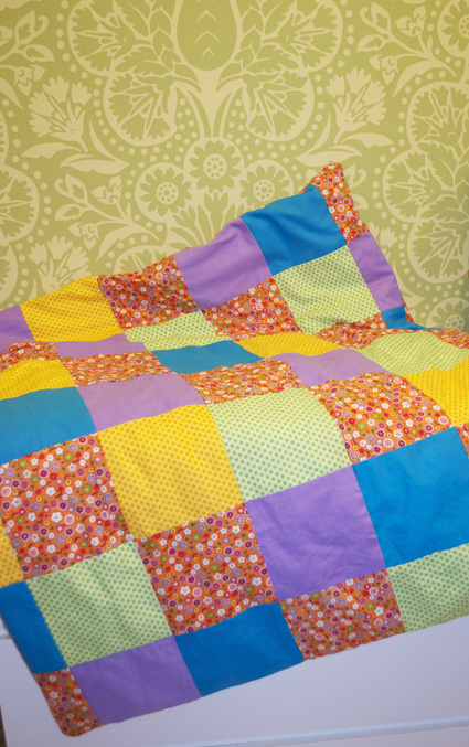 Bunte Patchworkdecke