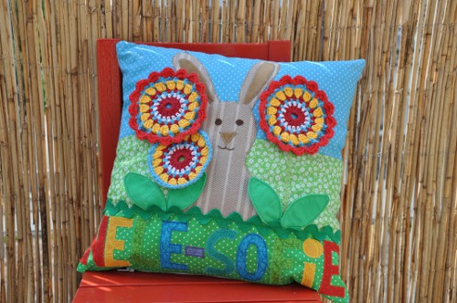 hasenkissen mit name oder namenskissen mit hase