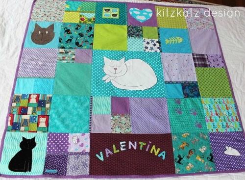 Babyquilt mit Katzen