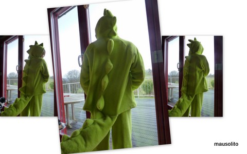 kleiner grner Feuerdrachen