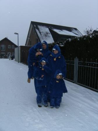 Krmelmonster Familie mit Farbenmix