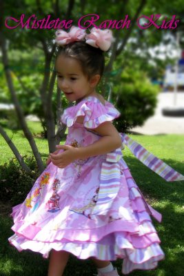 Feliz dress  - back view of ruffles