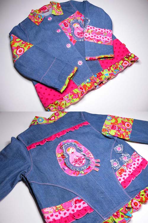 Kunterbunte Jeansjacke