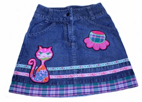 Jeansrock verlngert